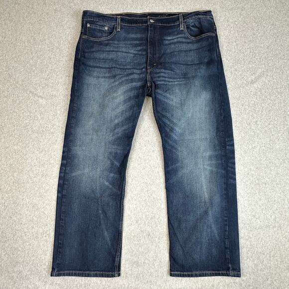 Levi's Jeans Men's W44 L30 Blue Waterless Straight Medium Wash High Rise Denim - Picture 1 of 10